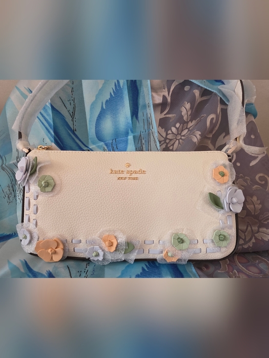kate spade Handbags - kate spade Cream Floral Appliqué Shoulder Bag with Pastel Accents